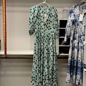 Zara Green Floral garden dress Size medium